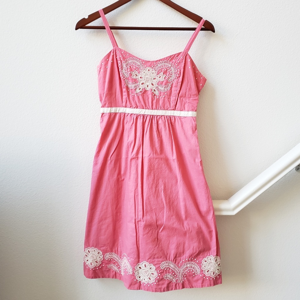 Moulinette Soeurs Anthropologie Dress Crochet Lace